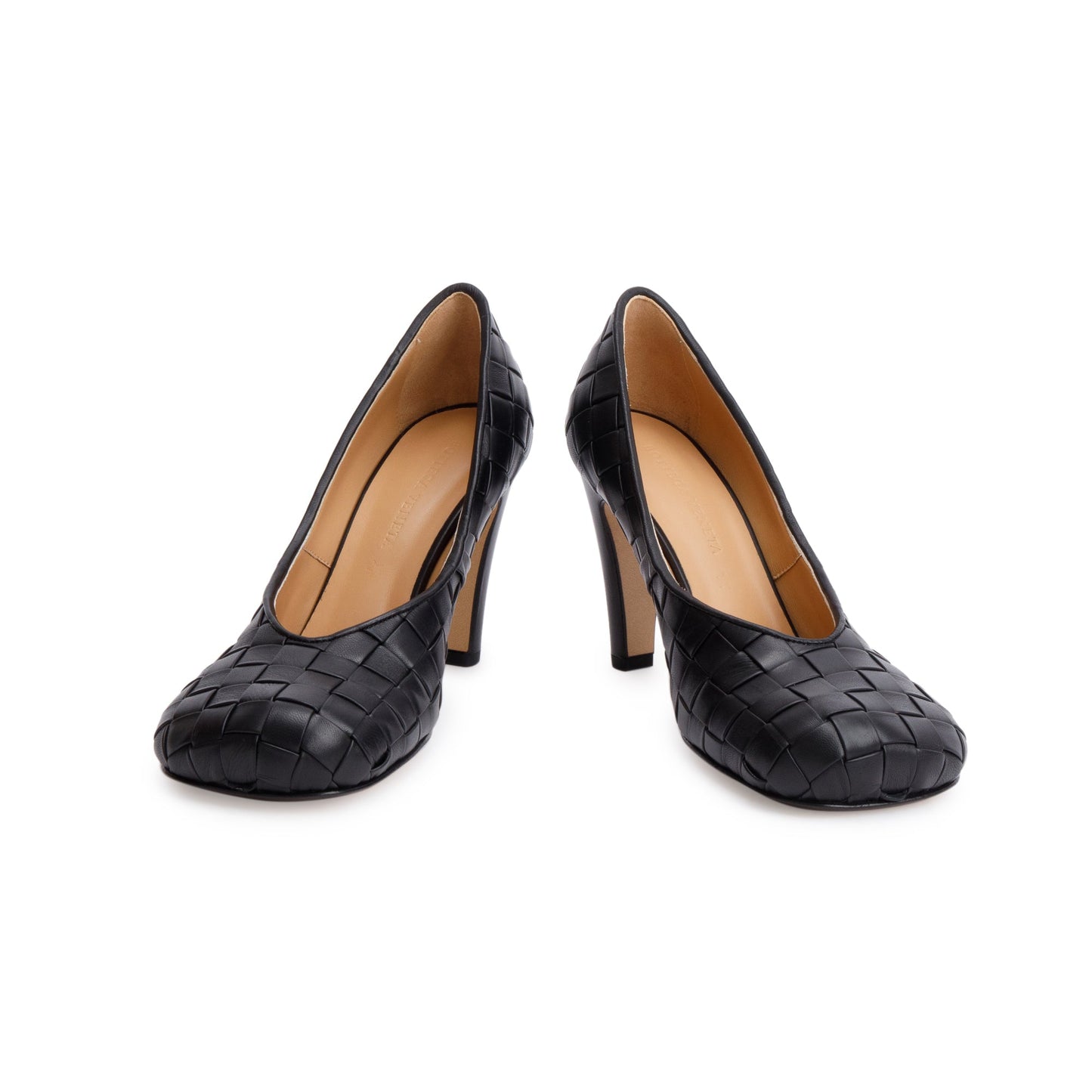 Bottega Veneta Intrecciato Nappa Scarpa Tess Pumps Size Travel Leather Black Shoes