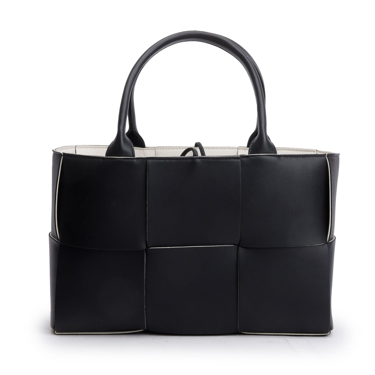 Bottega Veneta Maxi Intrecciato Arco Tote Leather Black Tote Bag