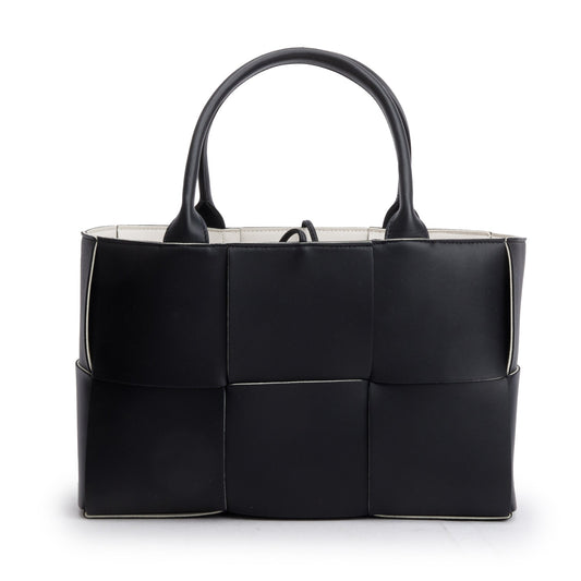 Bottega Veneta Maxi Intrecciato Arco Tote Leather Black Tote Bag