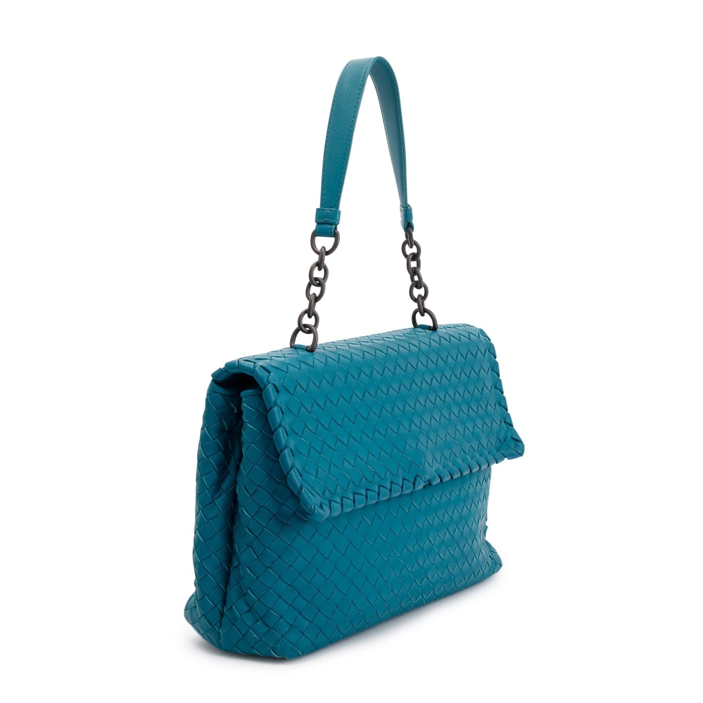 Bottega Veneta Intrecciato Olimpia Bag Blue Large Travel Bag