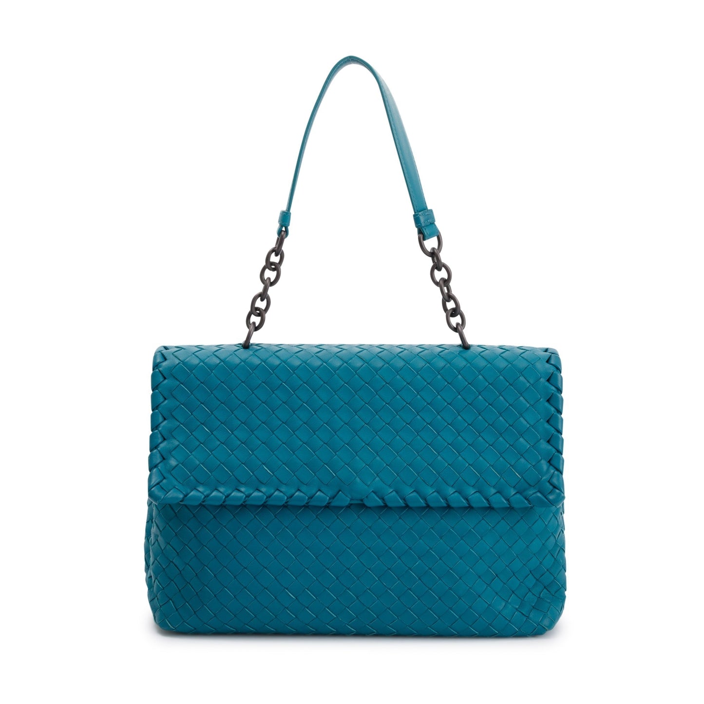 Bottega Veneta Intrecciato Olimpia Bag Blue Large Travel Bag
