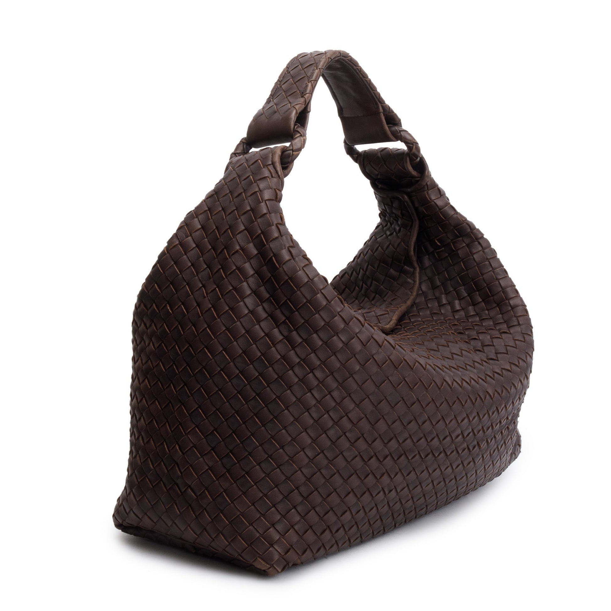 Bottega Veneta Intrecciato Sloane Bag Leather Brown Travel Bag