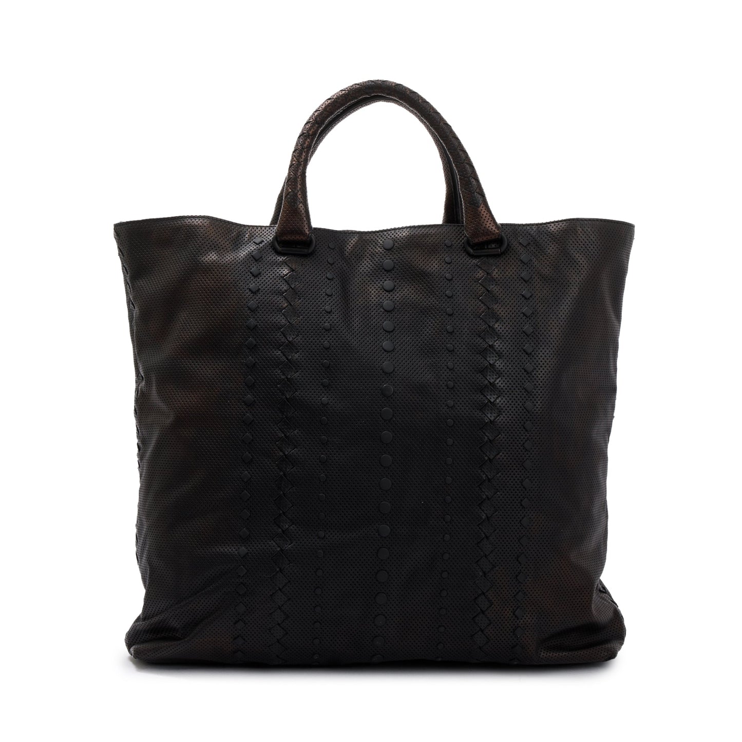 Bottega Veneta Perforated Nappa Tote Leather Brown Tote Bag