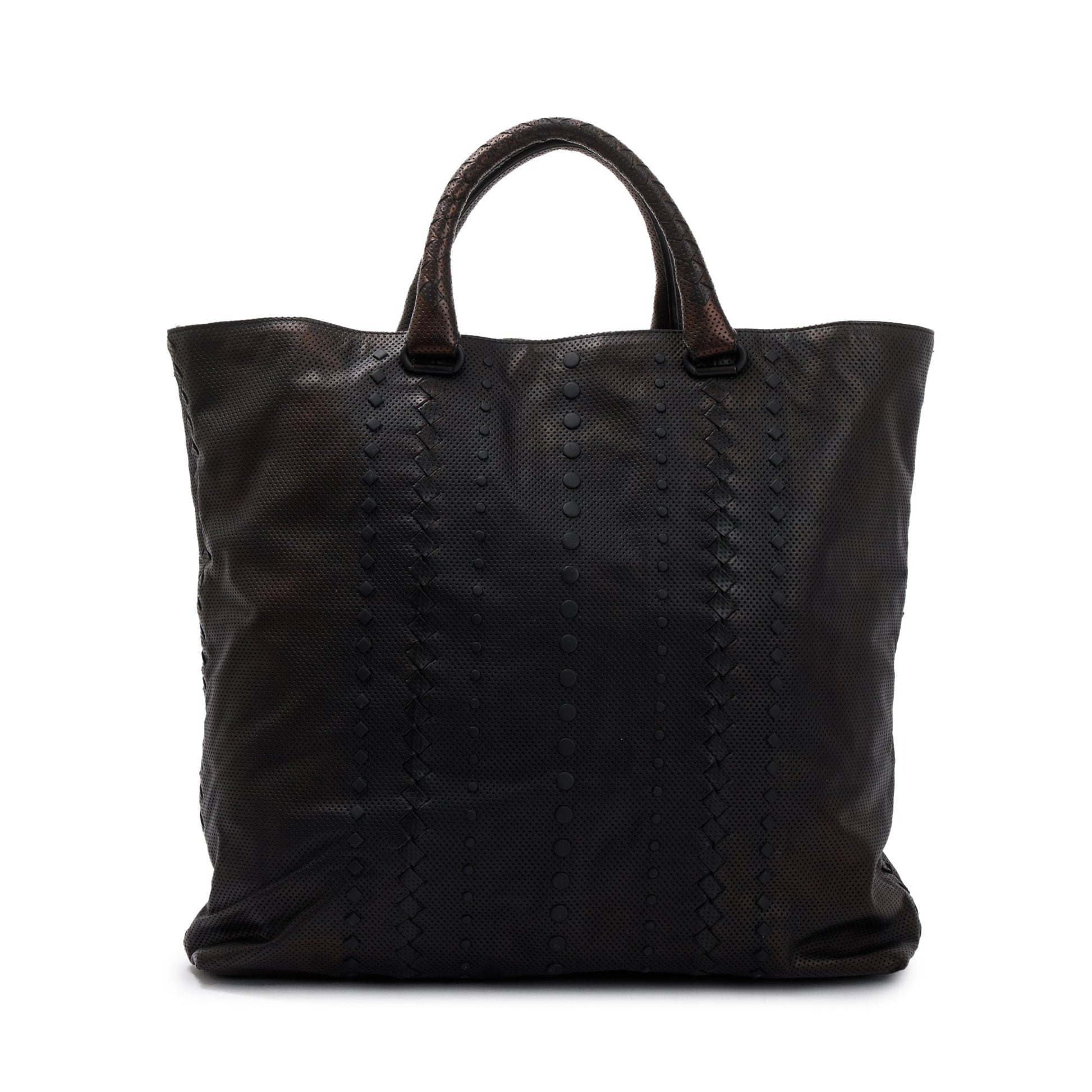 Bottega Veneta Perforated Nappa Tote Leather Brown Tote Bag