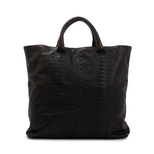 Bottega Veneta Perforated Nappa Tote Leather Brown Tote Bag