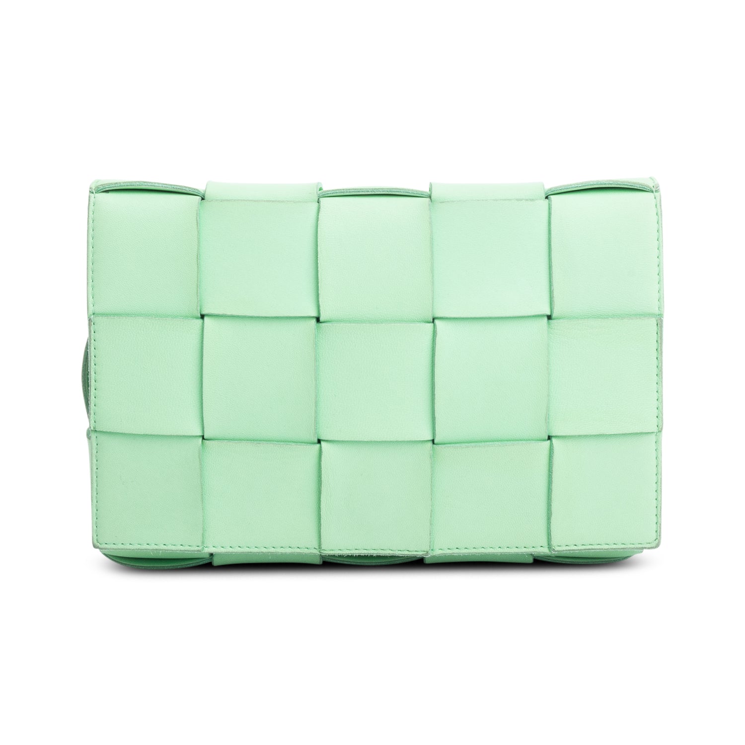 Bottega Veneta Intrecciato Classic Cassette Bag Leather Green Travel Bag