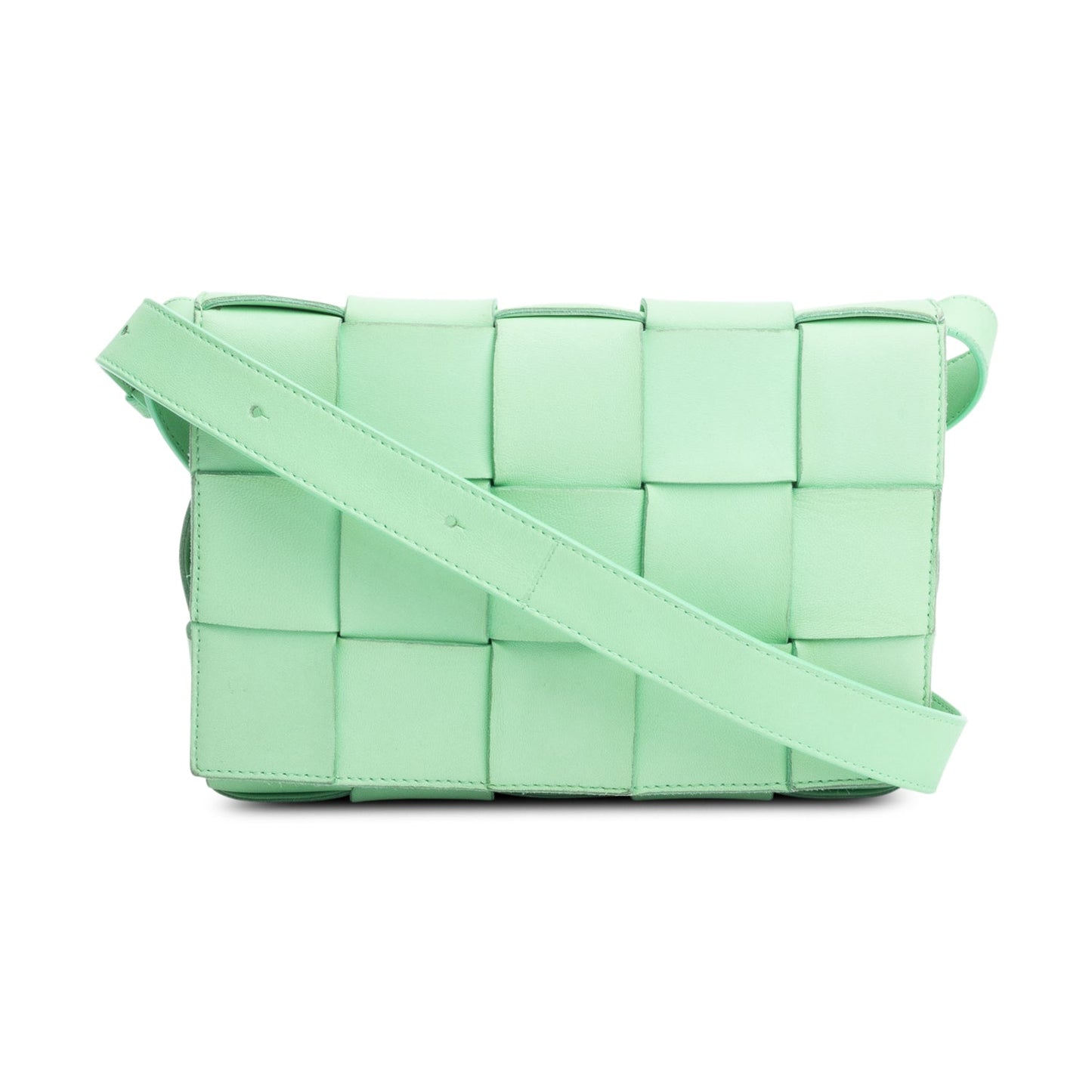 Bottega Veneta Intrecciato Classic Cassette Bag Leather Green Travel Bag