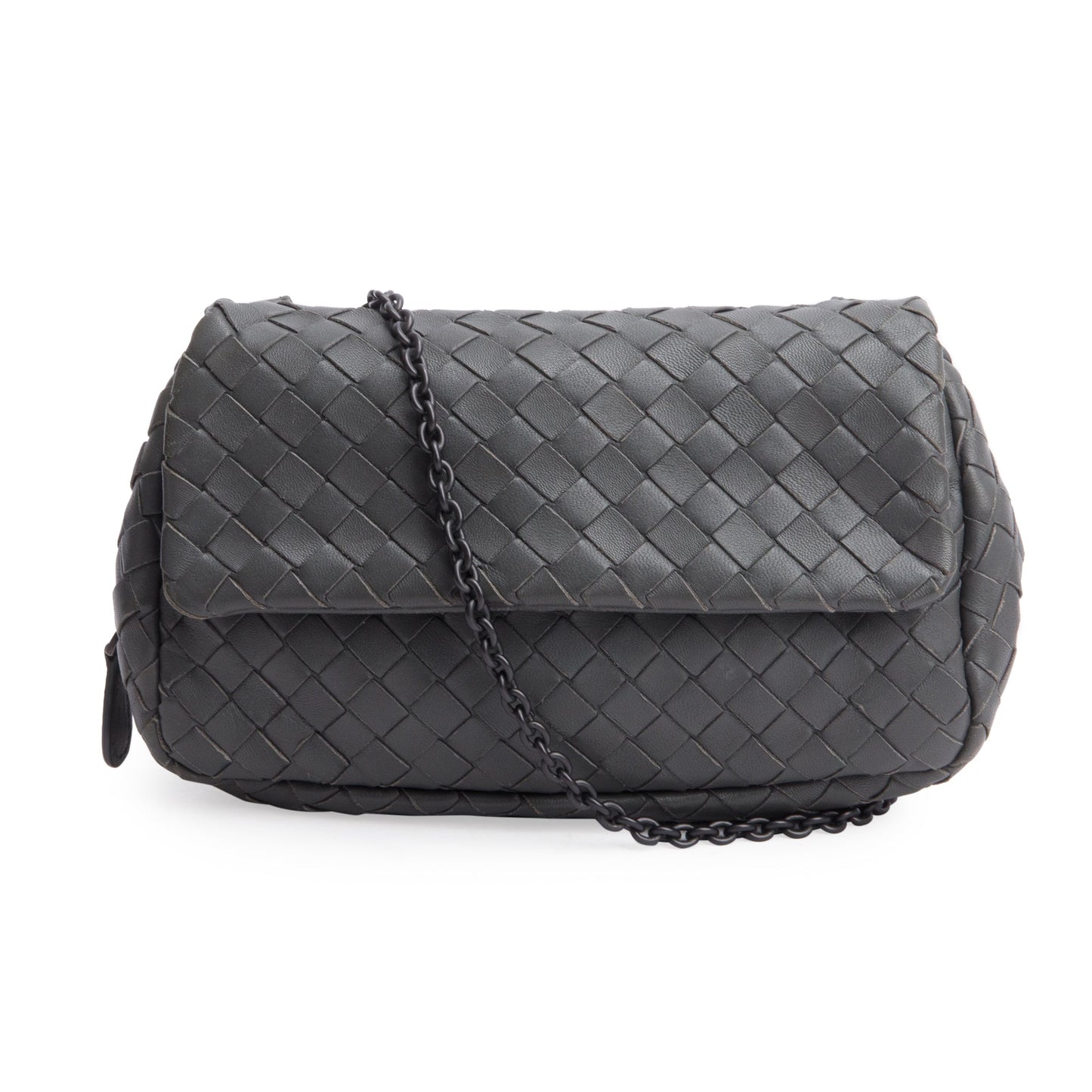 Bottega Veneta Grey Intrecciato Olimpia Bag Leather Mini Travel Bag