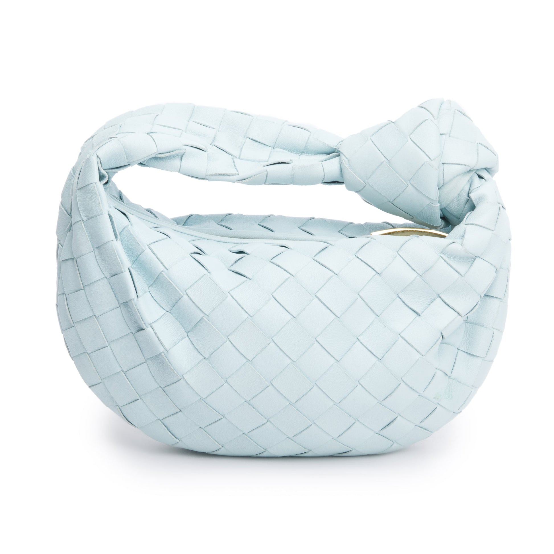 Bottega Veneta Light Intrecciato Jodie Bag Leather Blue Travel Bag