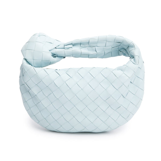 Bottega Veneta Light Intrecciato Jodie Bag Leather Blue Travel Bag