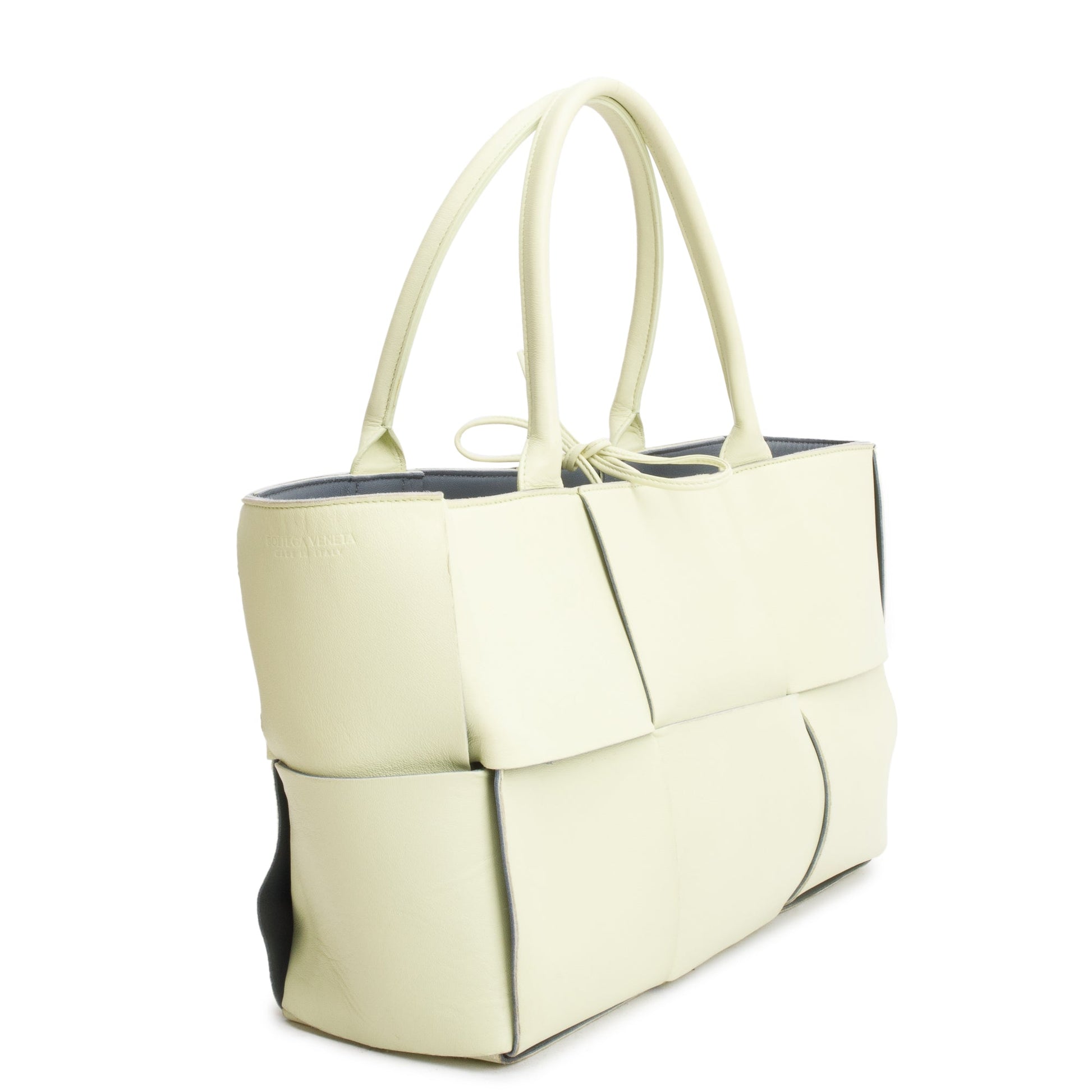 Bottega Veneta Light Maxi Intrecciato Arco Tote Leather Green Tote Bag