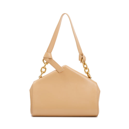 Bottega Veneta Neutral The Tip Handle Bag Leather Travel Bag