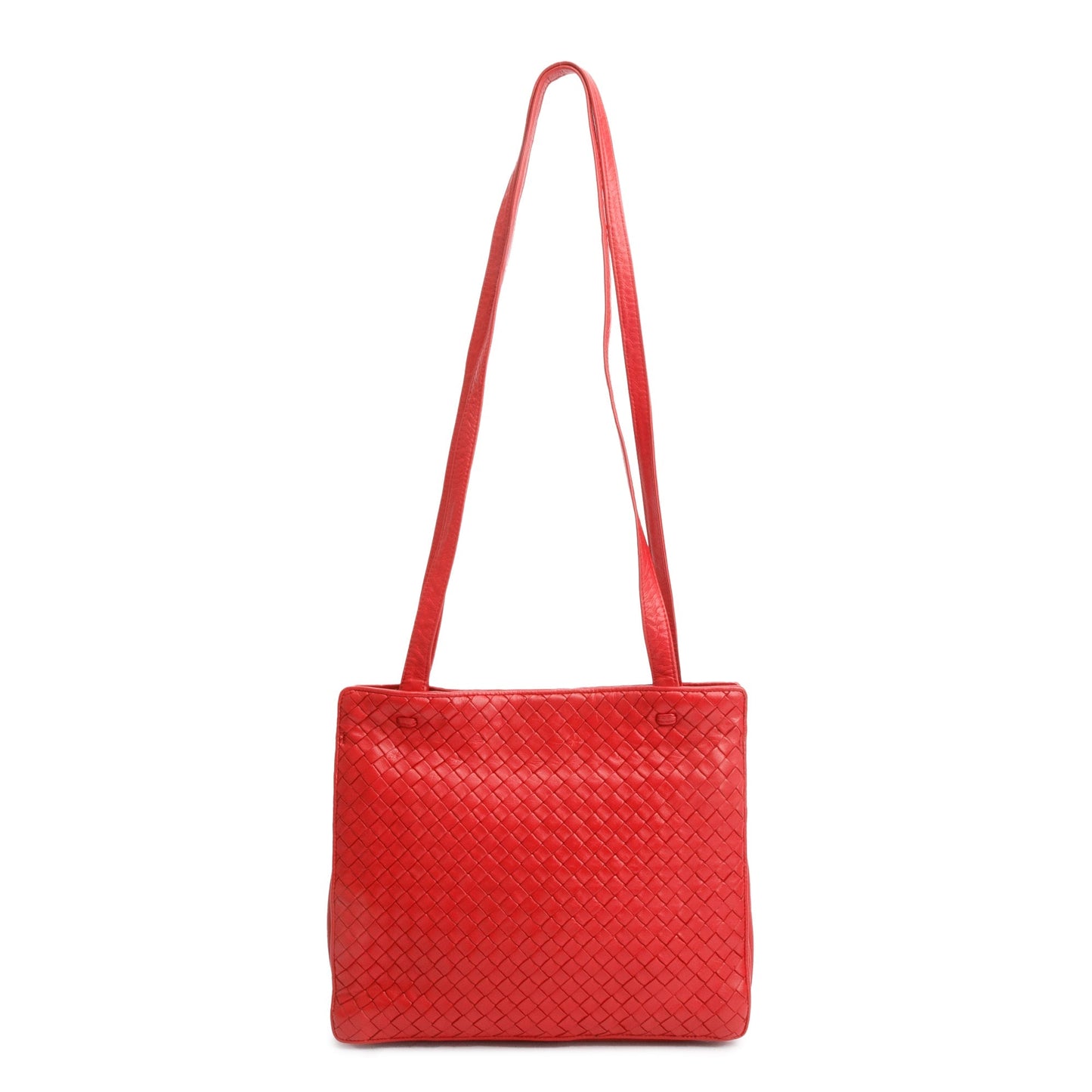 Bottega Veneta Intreciatto Tote Red Tote Bag