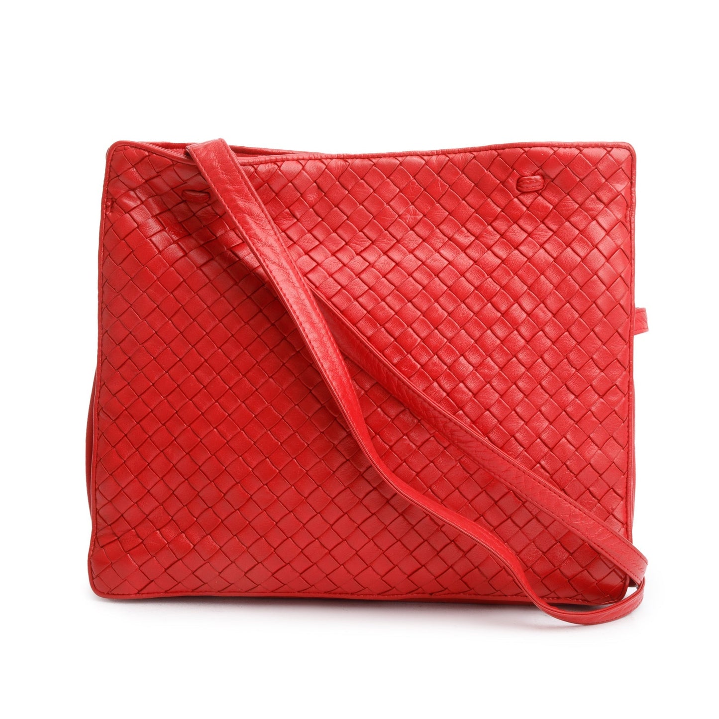 Bottega Veneta Intreciatto Tote Red Tote Bag