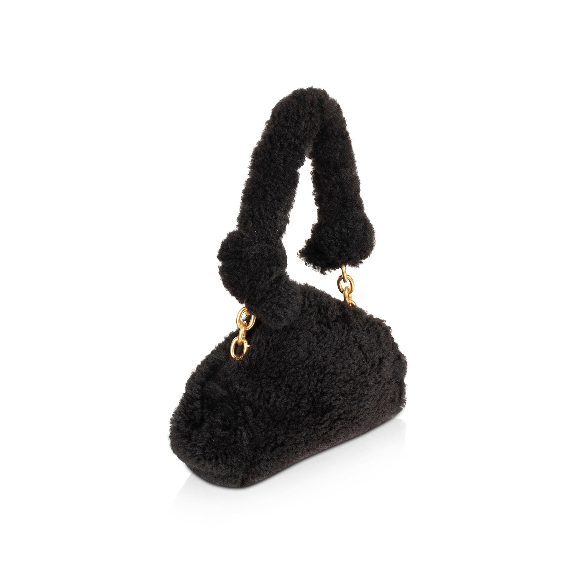 Bottega Veneta Shearling Tip Clutch Clutch Bag