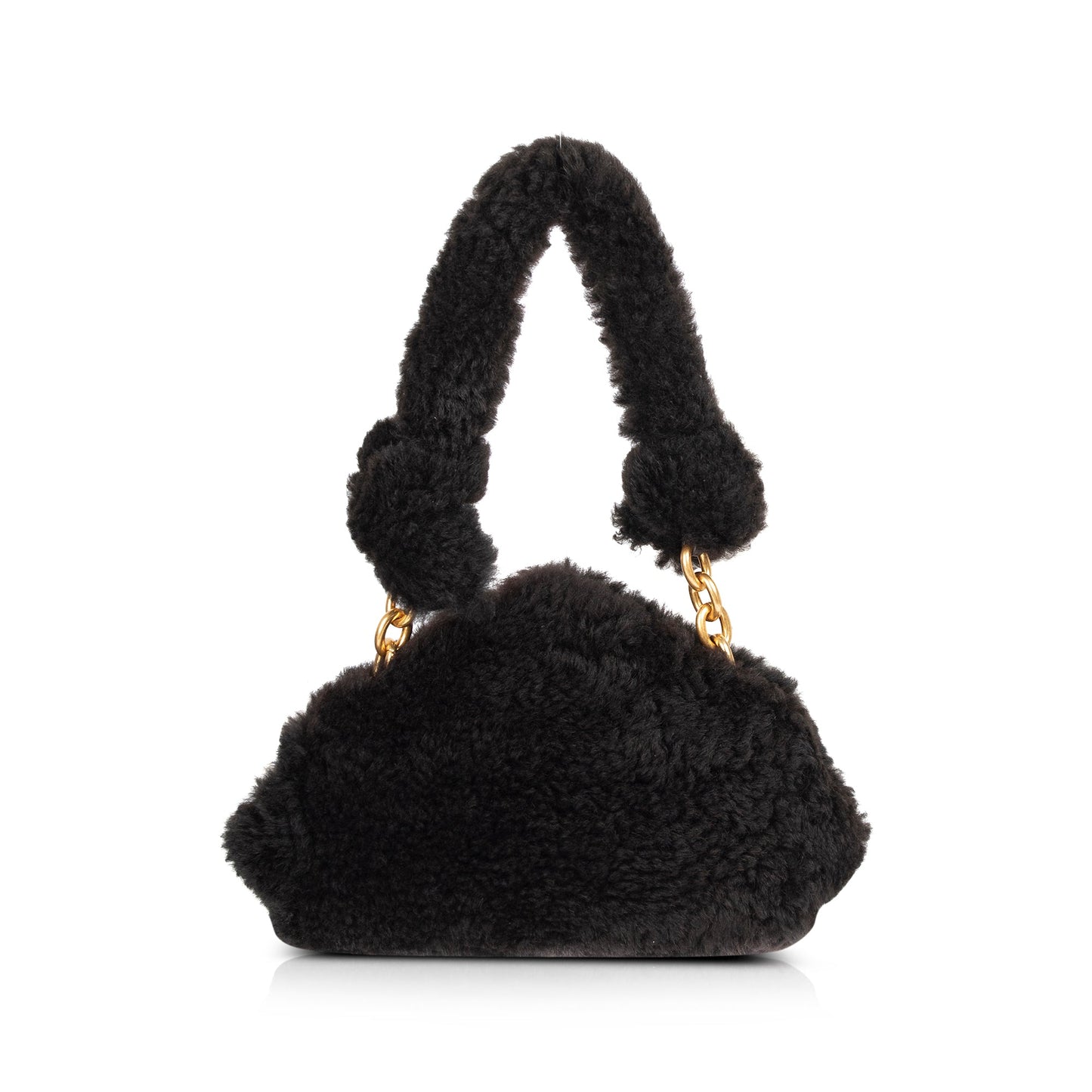 Bottega Veneta Shearling Tip Clutch Clutch Bag