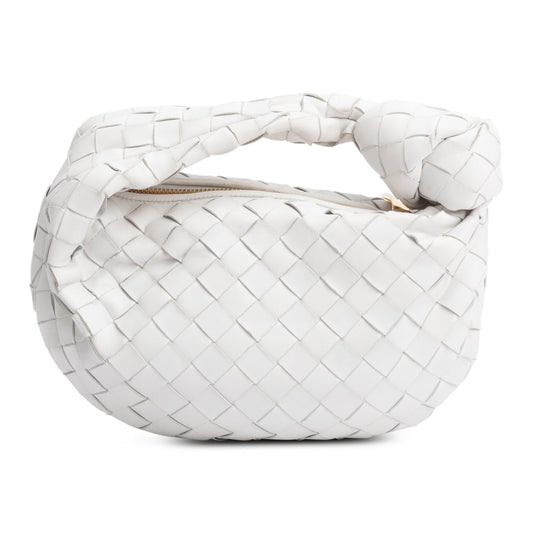 Bottega Veneta Intrecciato Jodie Bag Leather White Travel Bag