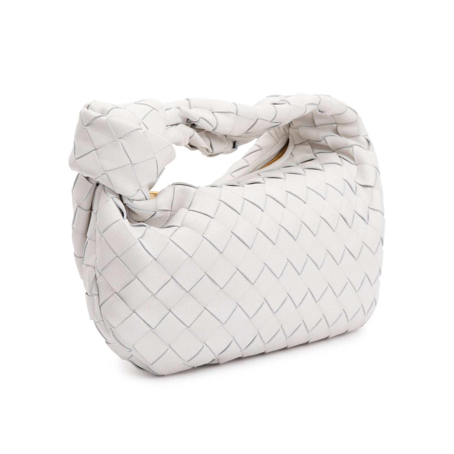 Bottega Veneta Intrecciato Jodie Bag White Mini Travel Bag