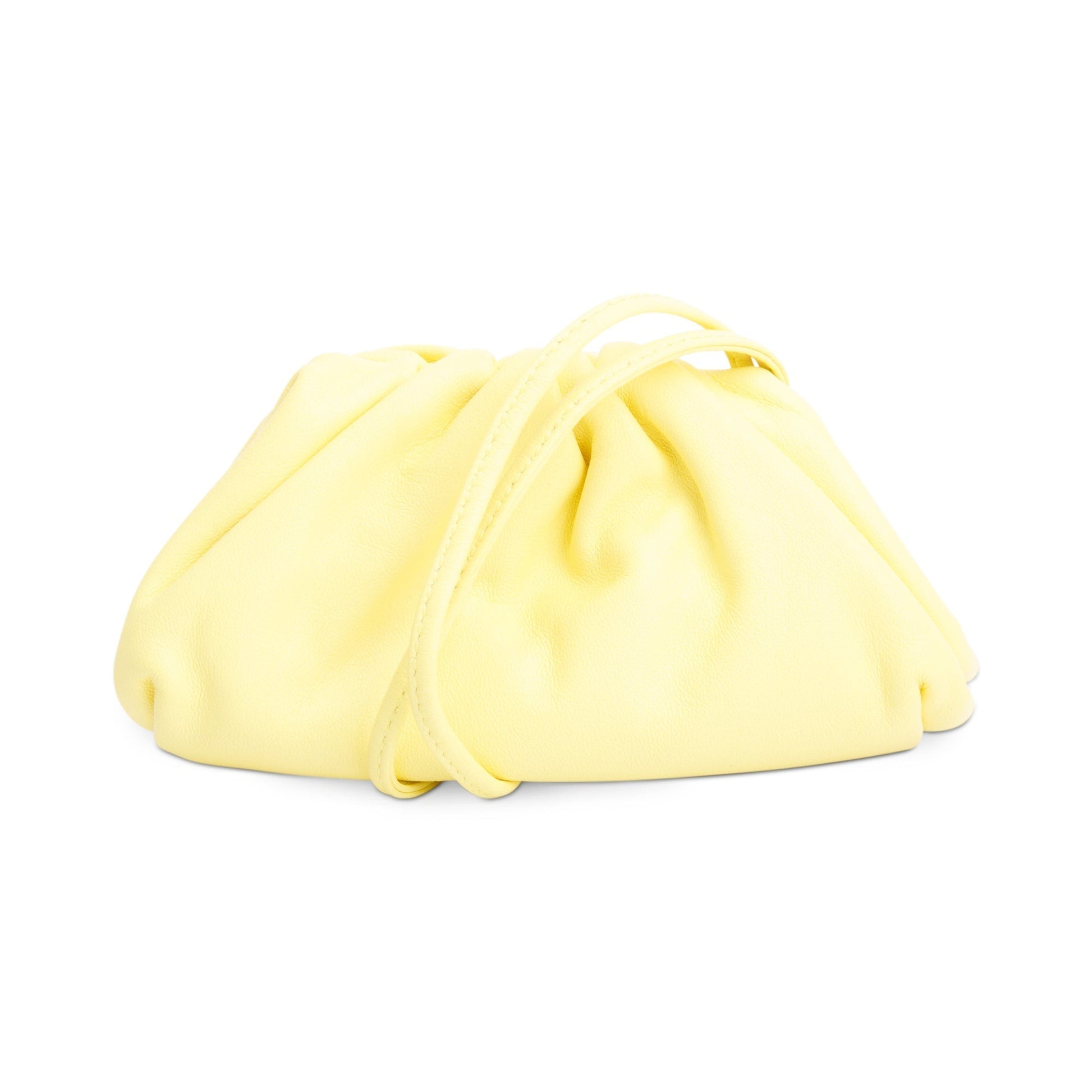 Bottega Veneta Yellow Calfskin Extra Pouch Travel Bag Leather Mini