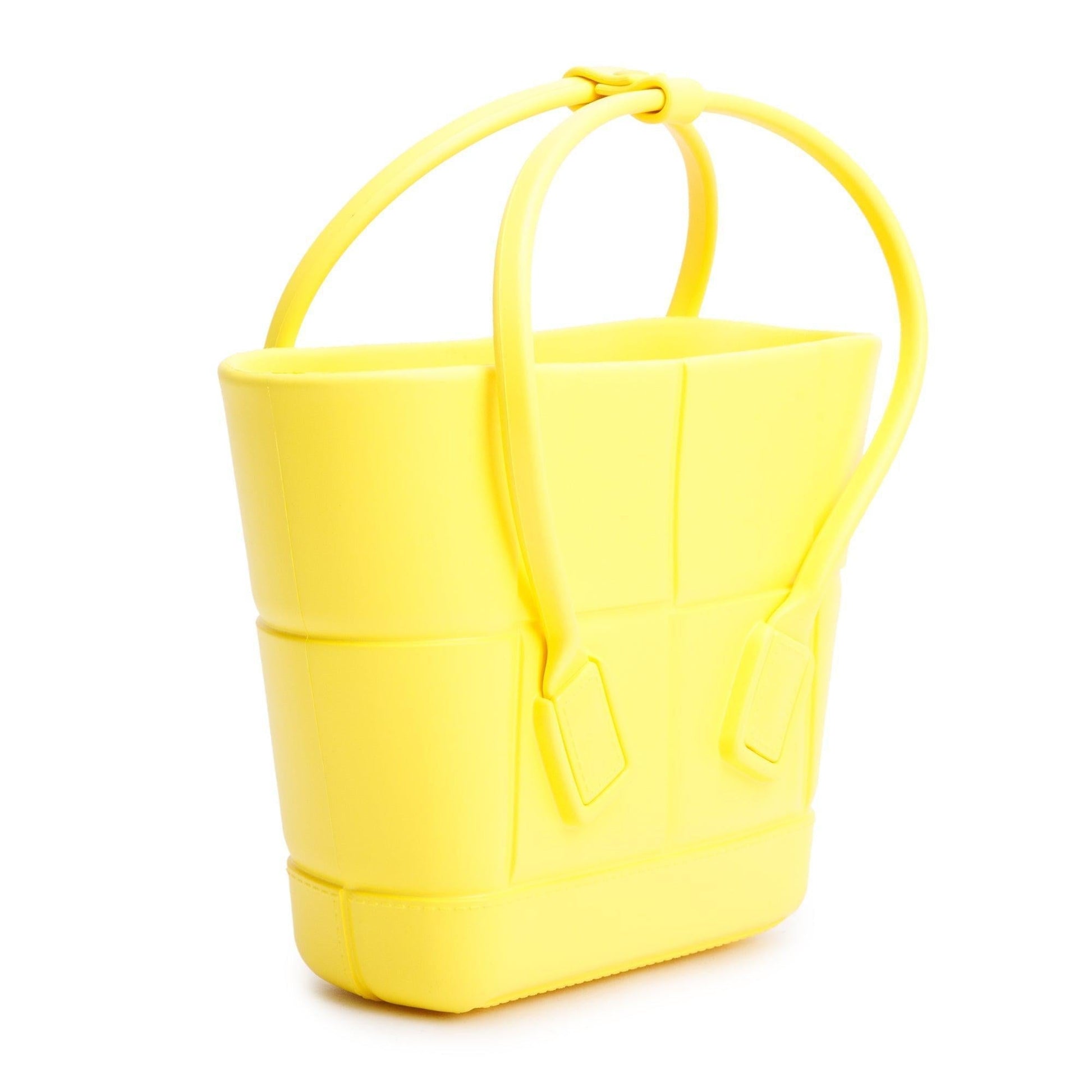 Bottega Veneta Yellow Rubber Arco Tote Mini Tote Bag