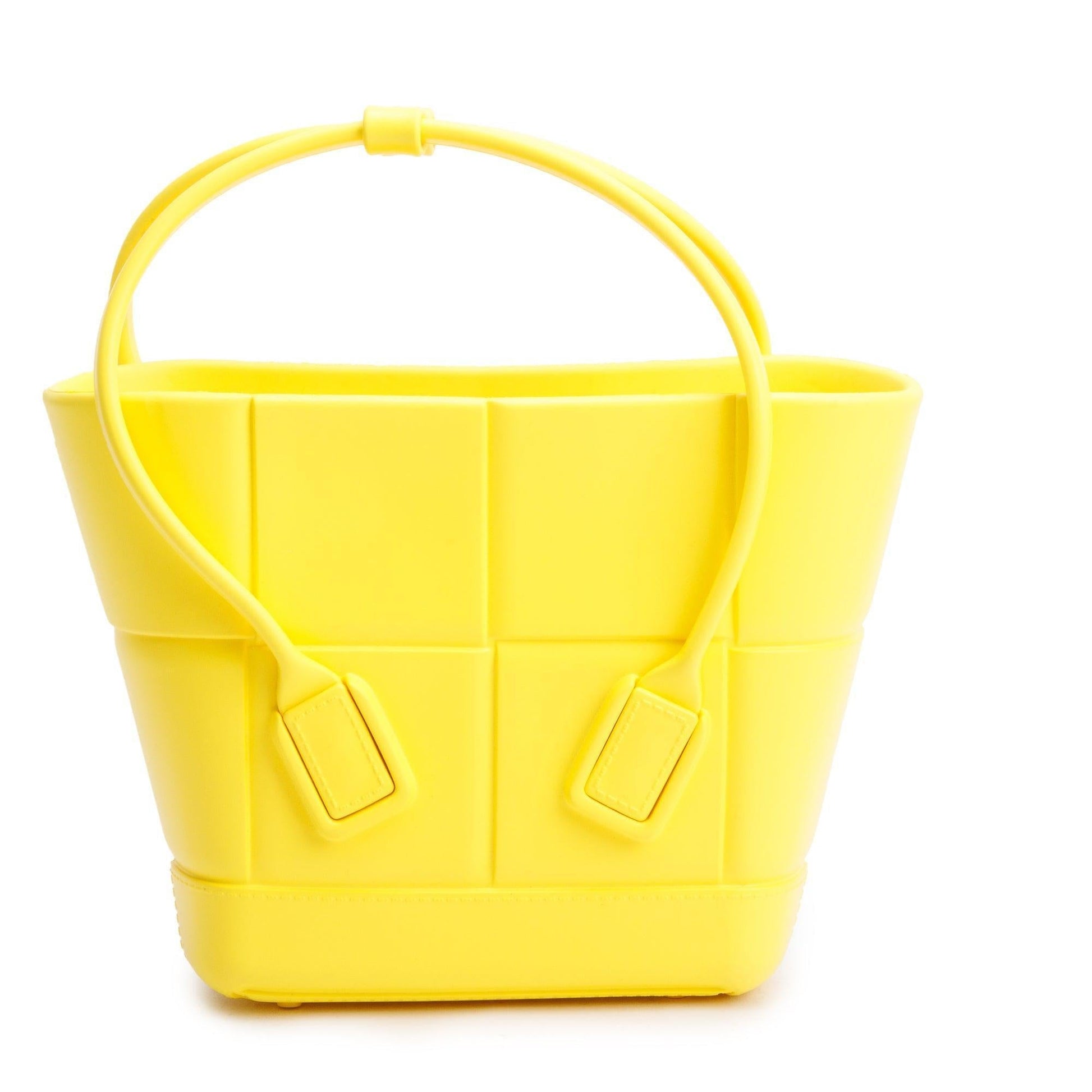 Bottega Veneta Yellow Rubber Arco Tote Mini Tote Bag