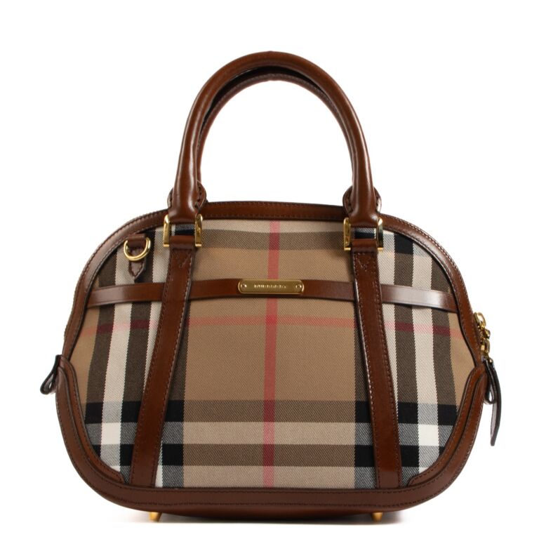 Burberry Check Orchard Bowling Bag Travel Bag