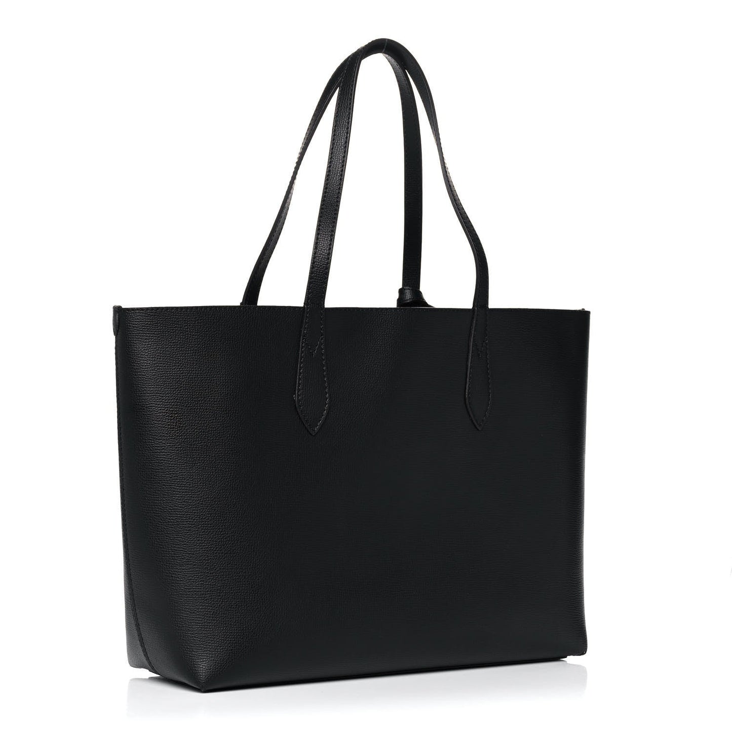 Burberry Haymarket Check Reversible Tote Black Medium Tote Bag