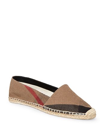 Burberry Hodgeson Ho Check Espadrilles Flats Handbag Canvas Shoes