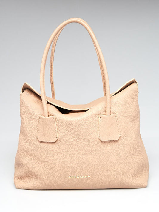 Burberry Pebbled Baynard Tote Leather Tote Bag