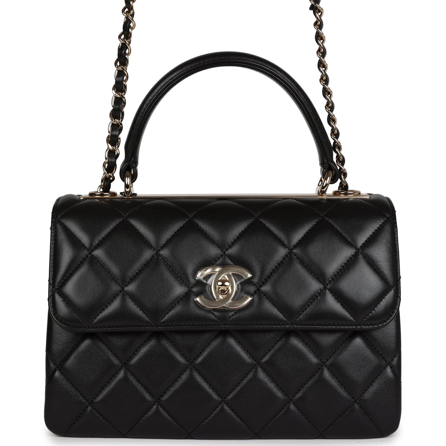 Chanel Small Trendy CC Black Lambskin Gold Hardware Accessory
