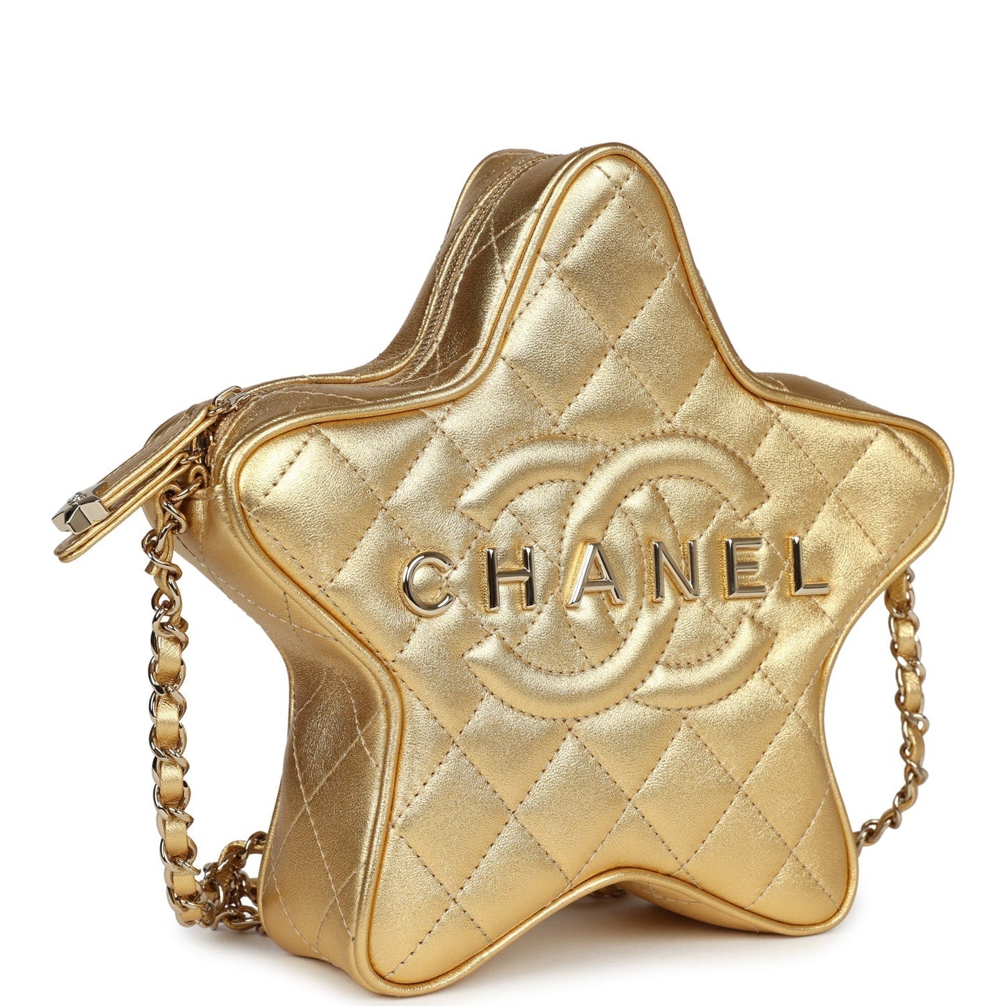 Chanel Star Metallic Gold Lambskin Gold Hardware Accessory