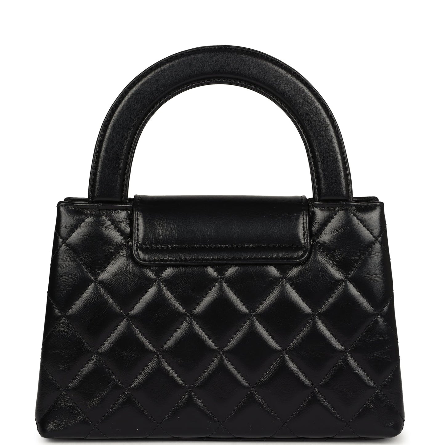 Chanel Small Kelly Shopper Black Aged Calfskin Brushed Gold Hardware Bag