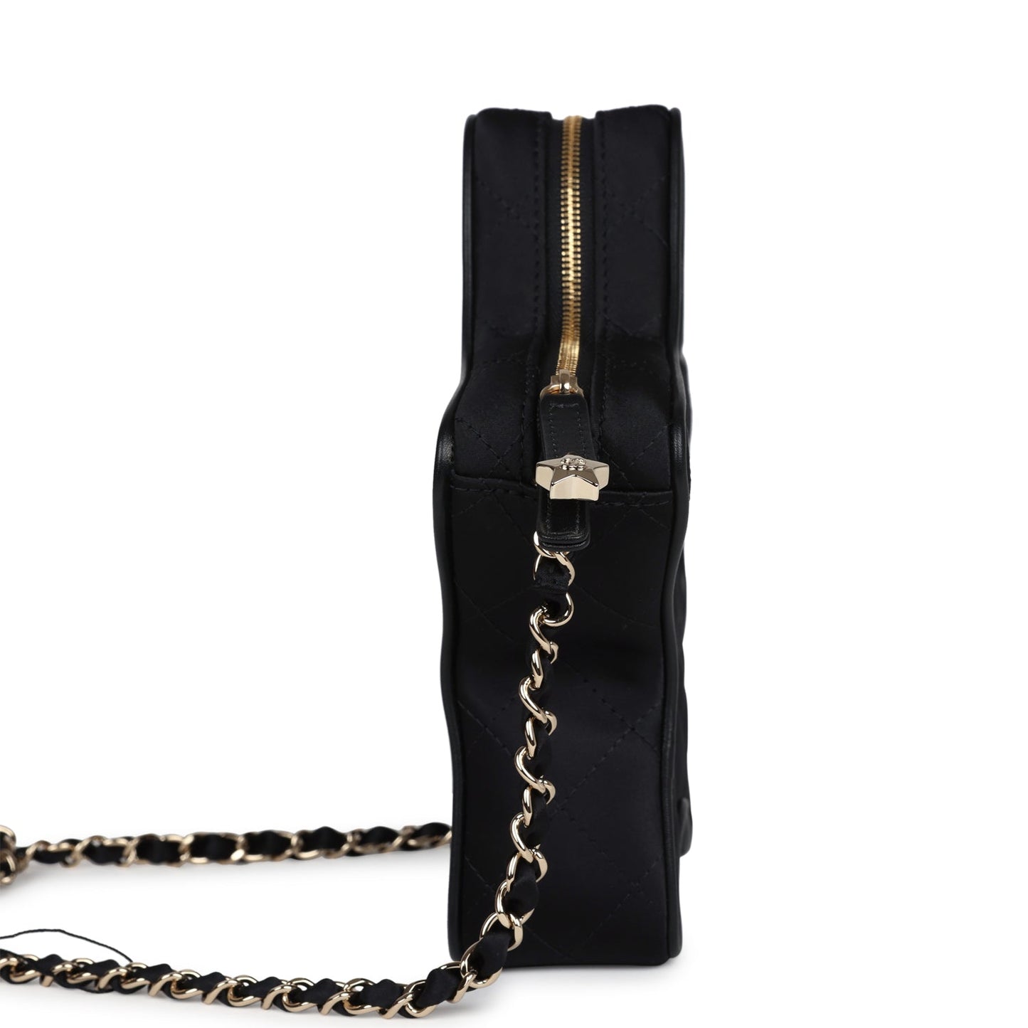 Chanel Star Black Satin Light Gold Hardware Accessory
