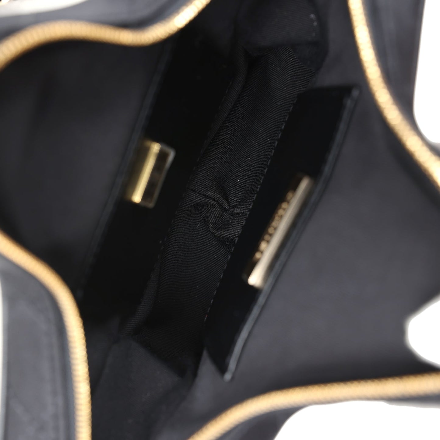 Chanel Star Black Satin Light Gold Hardware Accessory