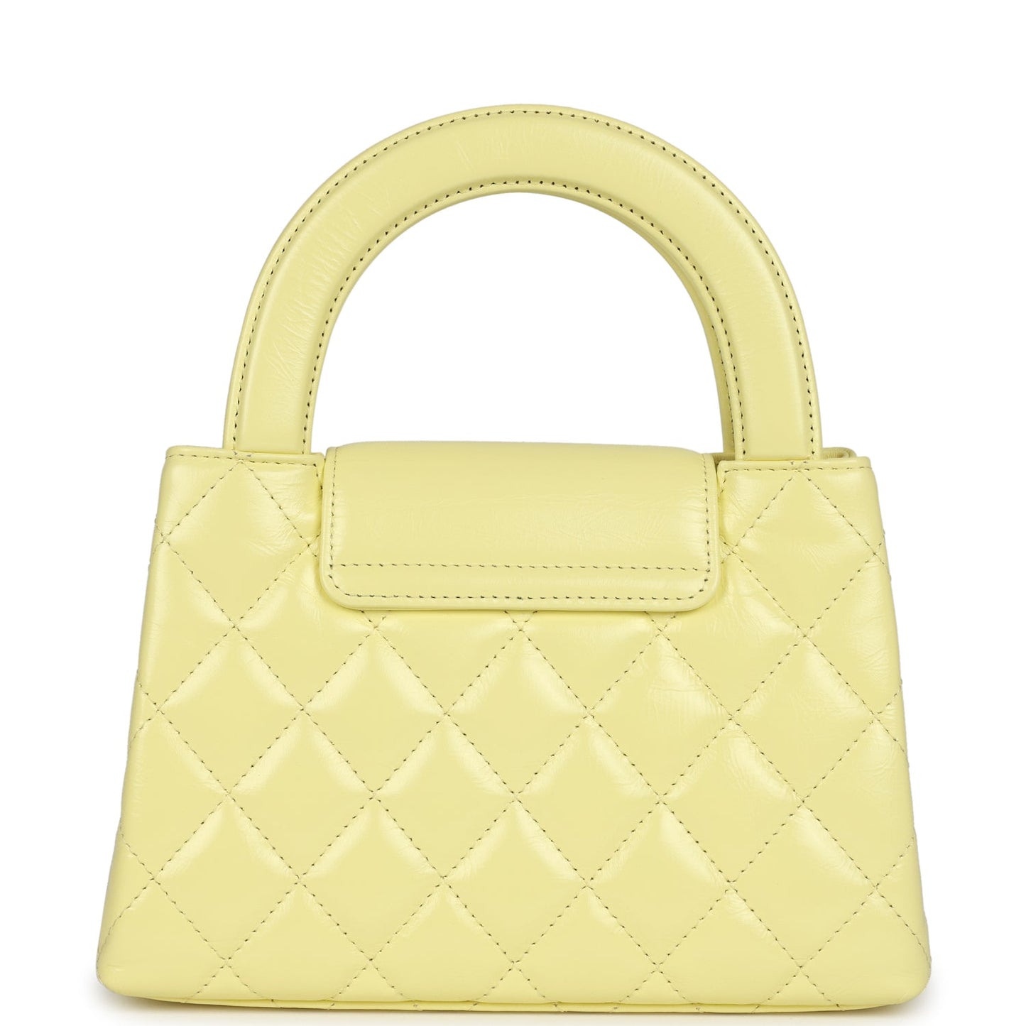 Chanel Small Kelly Yellow Shiny Aged Calfskin Brushed Gold Hardware Bag