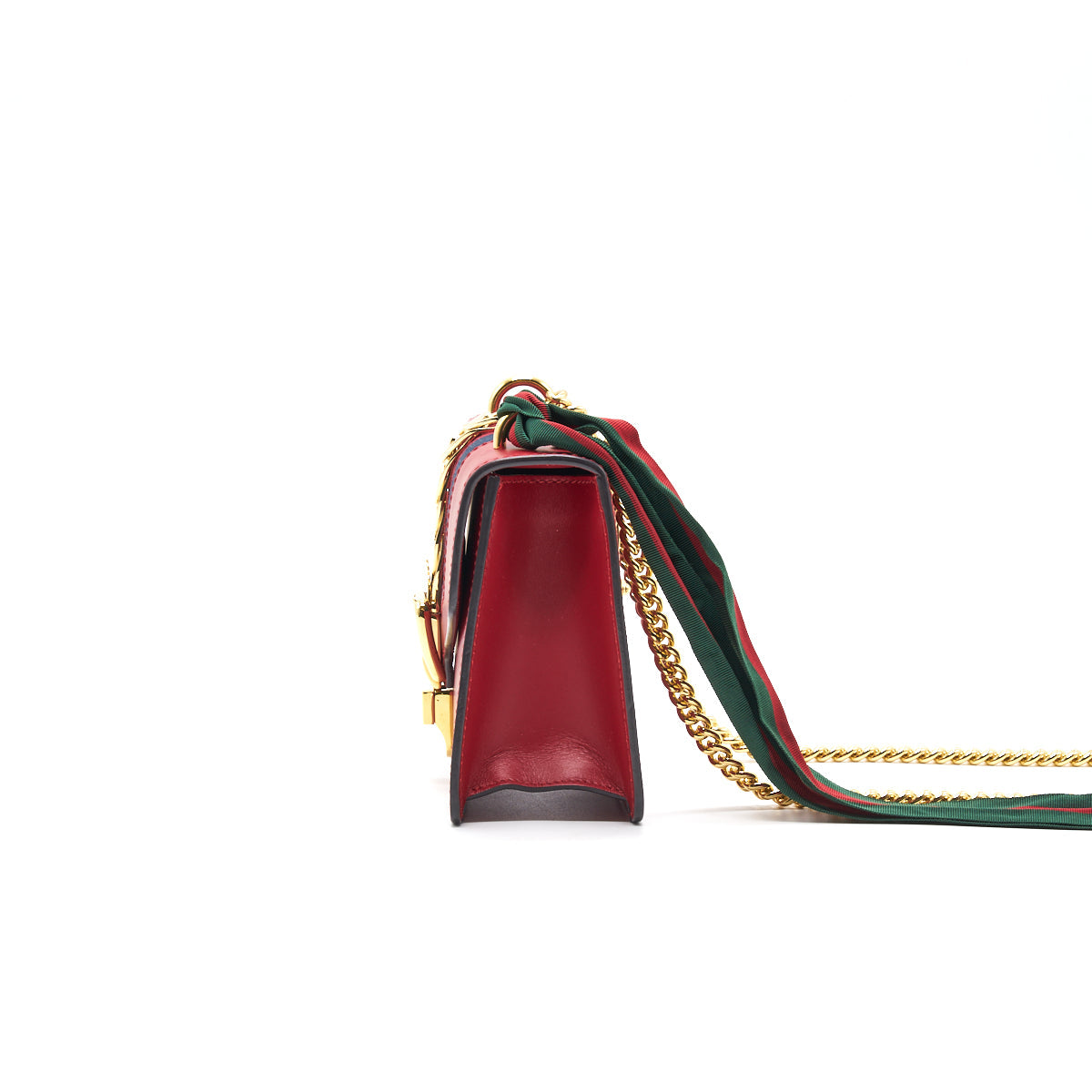 Gucci Sylvie Chain Bag Leather Red Travel Bag