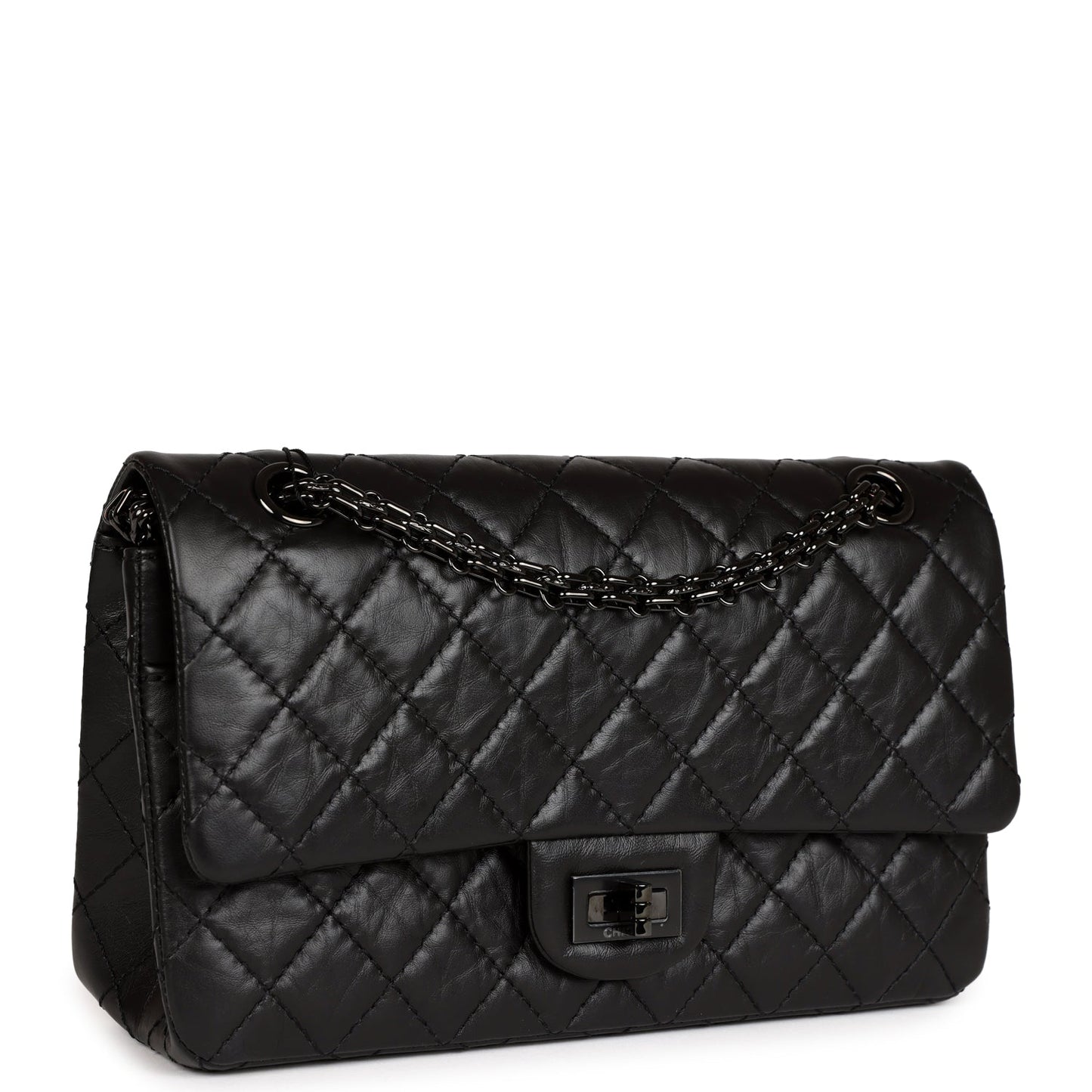Chanel Small Reissue 226 2.55 SO Black Aged Calfskin Black Hardware Accessory