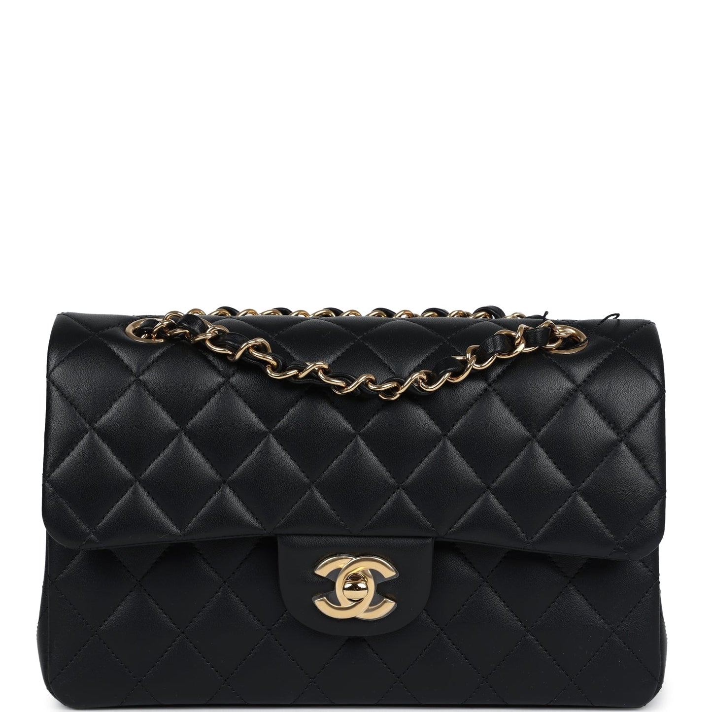 Chanel Small Classic Double Flap Black Lambskin Gold Hardware Accessory