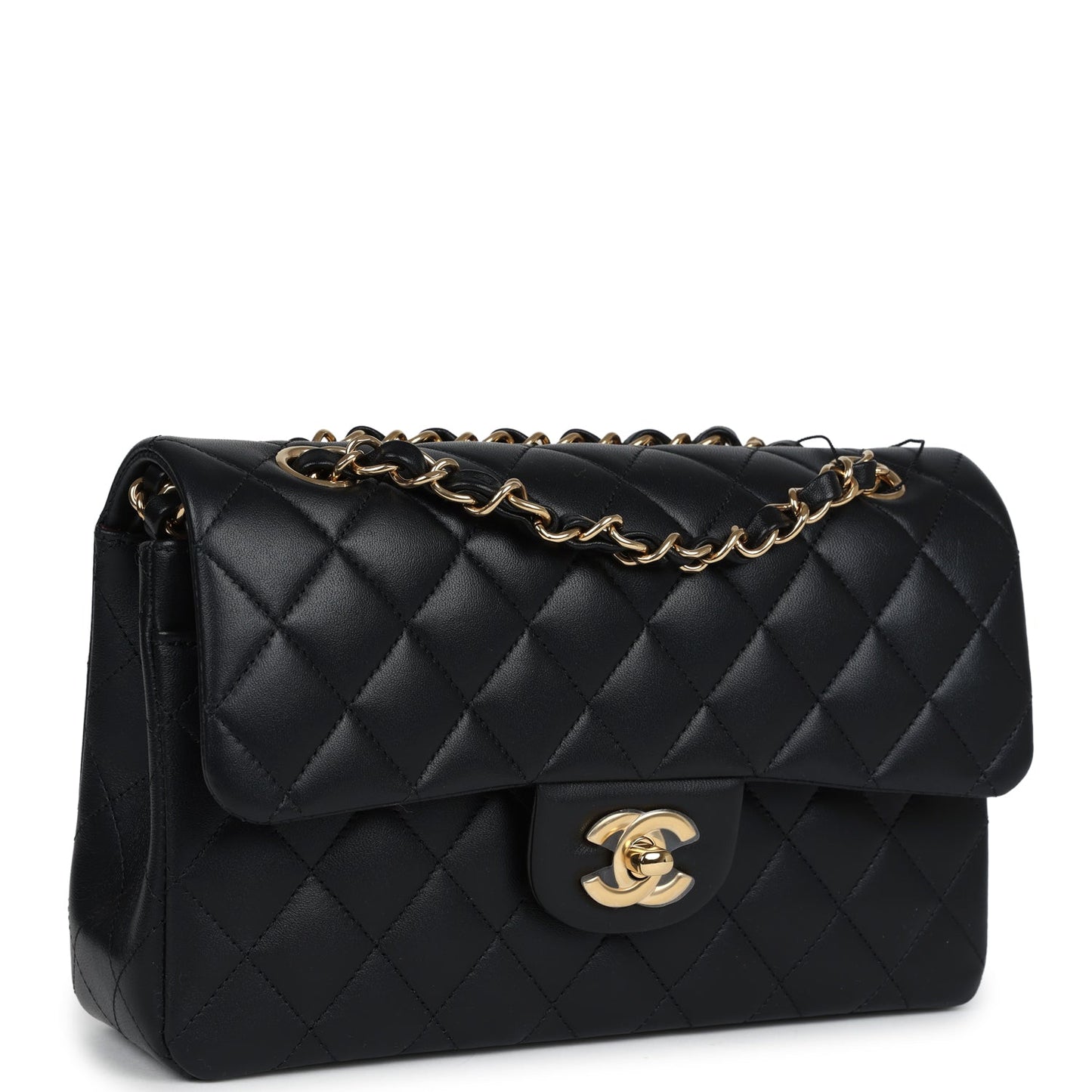 Chanel Small Classic Double Flap Black Lambskin Gold Hardware Accessory