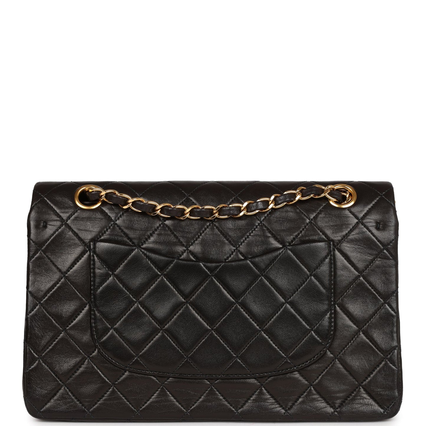 Chanel Medium Classic Double Flap Black Lambskin Gold Hardware Accessory