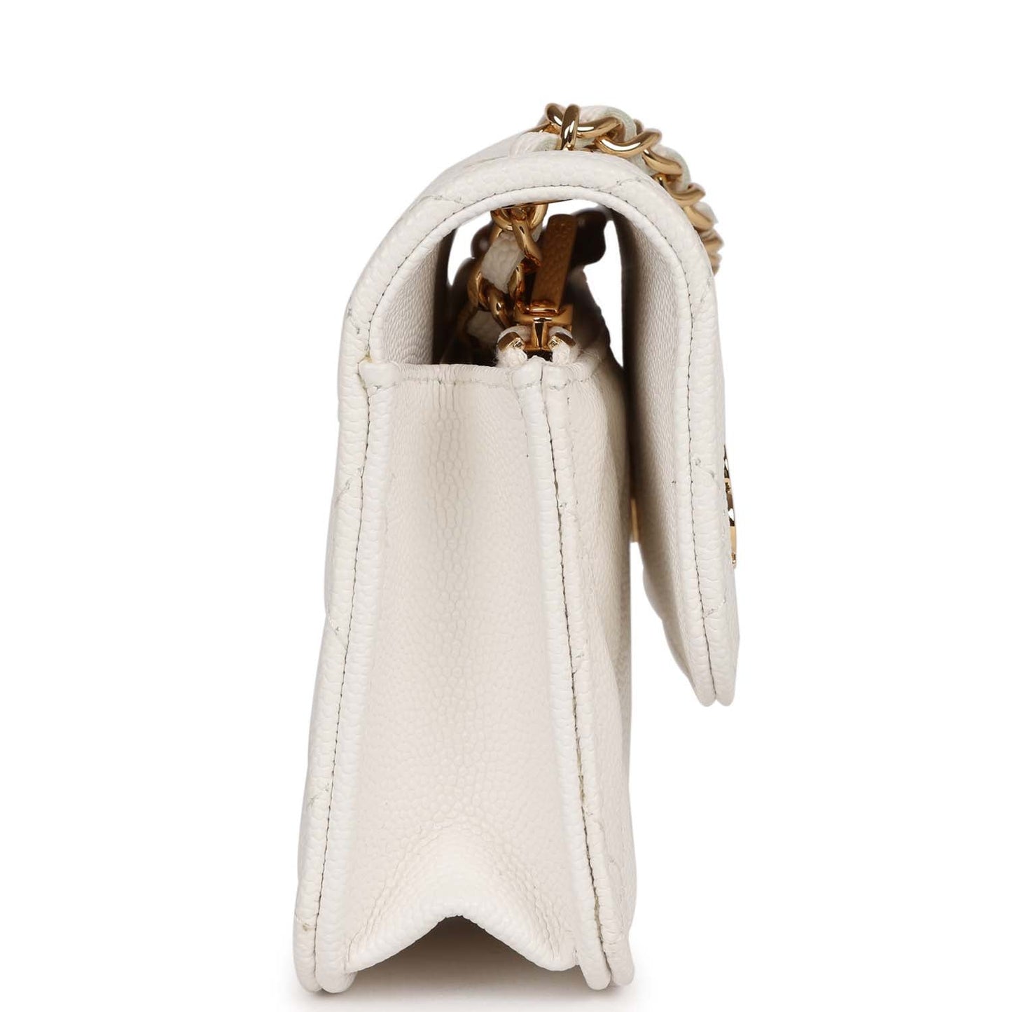 Chanel Monaco Wallet on Chain WOC White Caviar Gold Hardware Bag