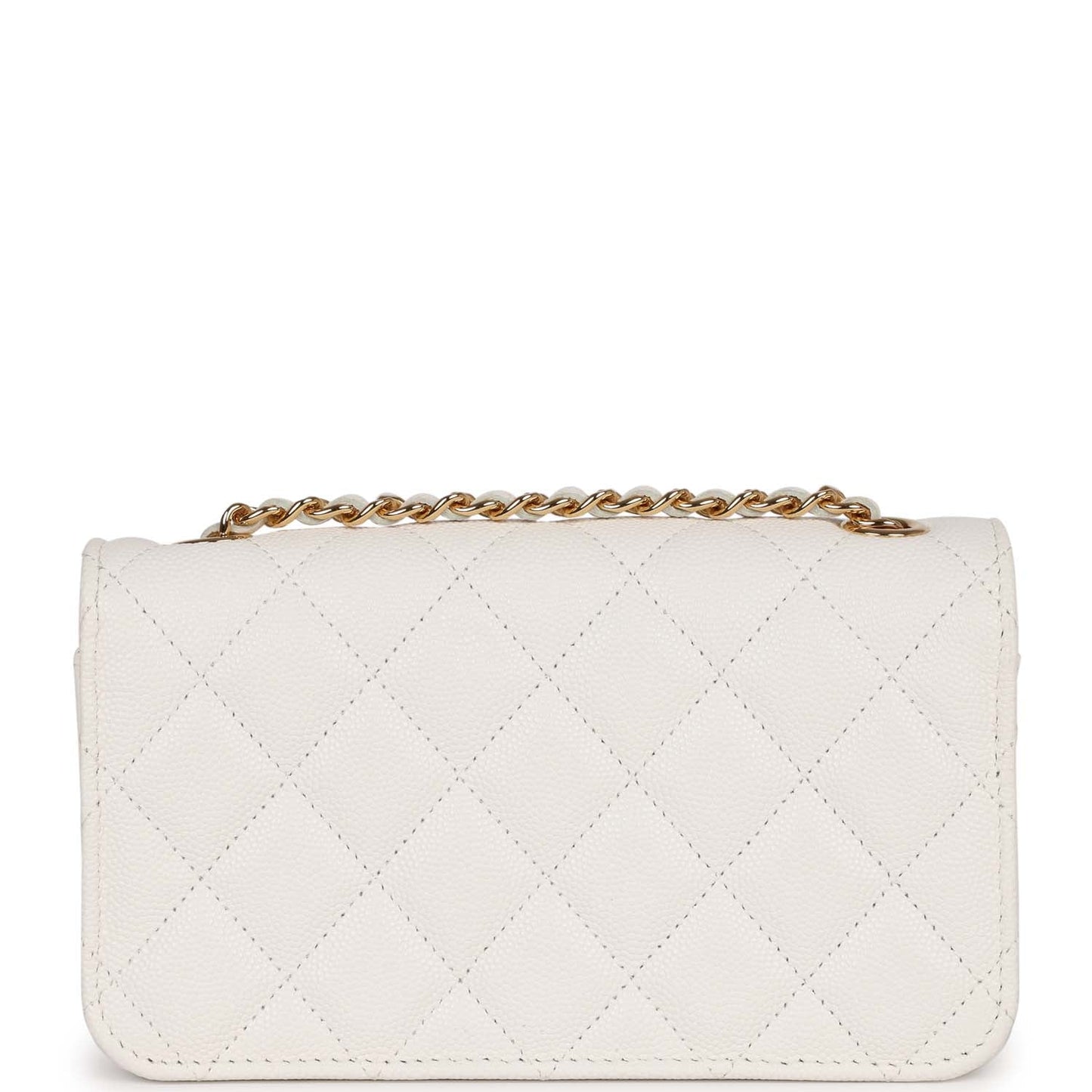 Chanel Monaco Wallet on Chain WOC White Caviar Gold Hardware Bag
