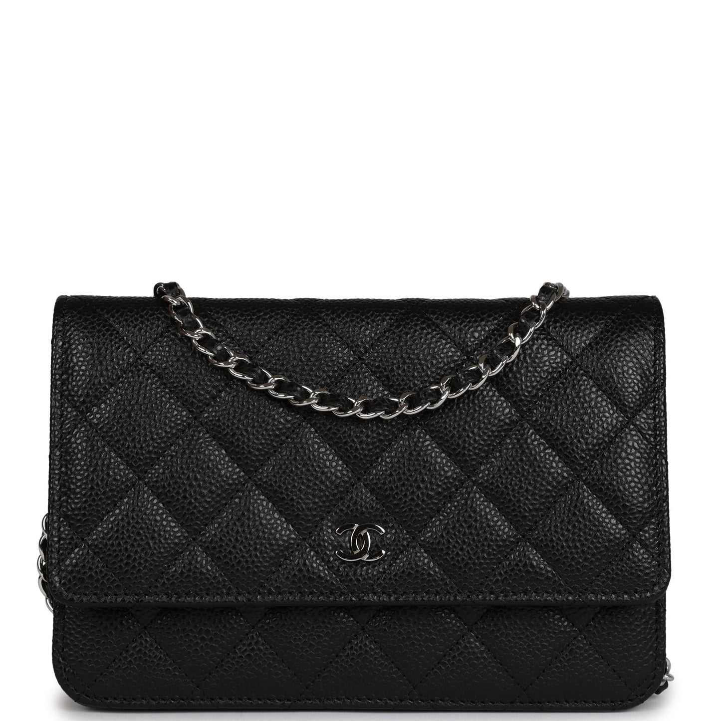 Chanel Wallet On Chain WOC Black Caviar Silver Hardware Bag