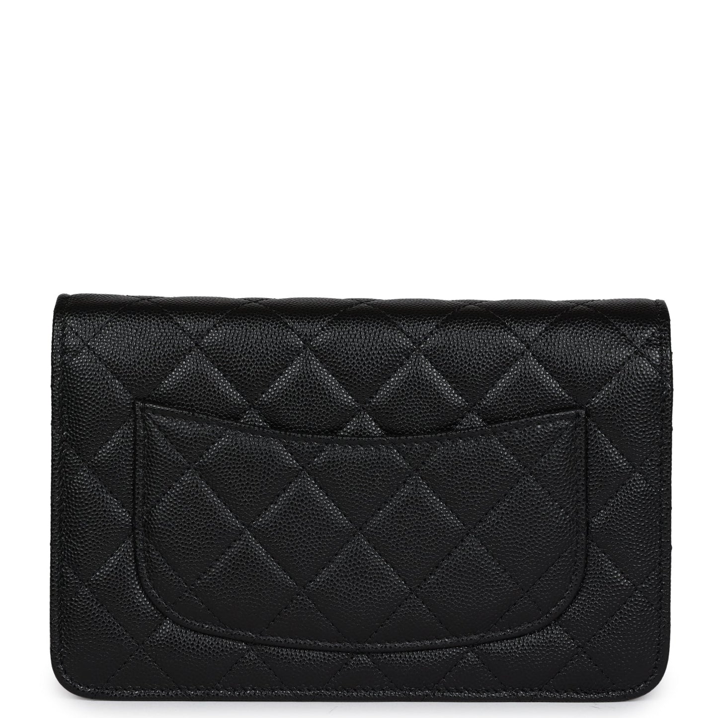 Chanel Wallet On Chain WOC Black Caviar White and Silver Hardware Bag