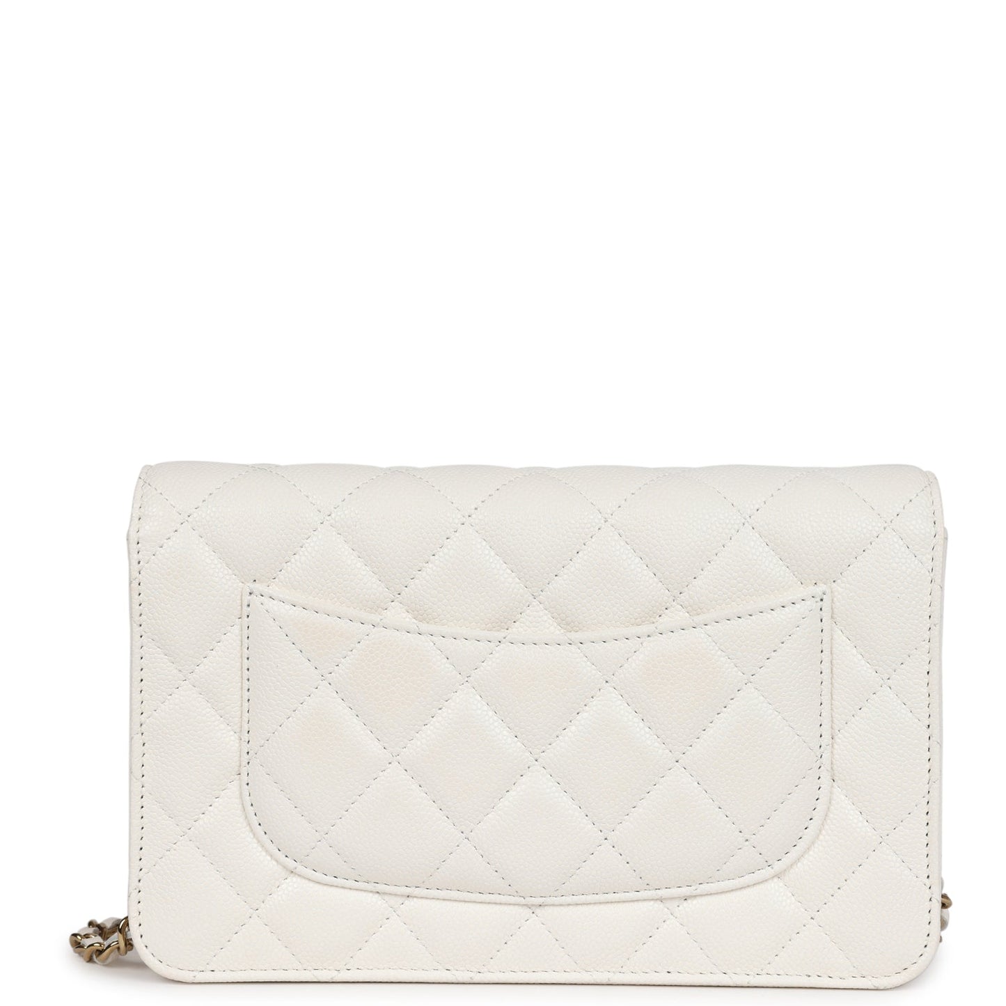 Chanel Wallet On Chain WOC White Caviar Light Gold Hardware Bag