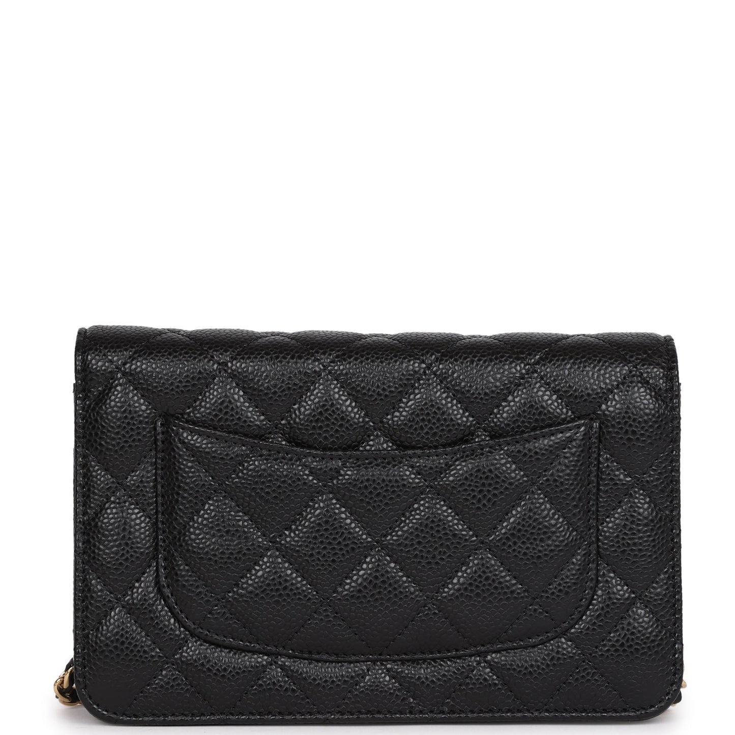 Wallet On Chain WOC Black Caviar Gold Hardware Classic