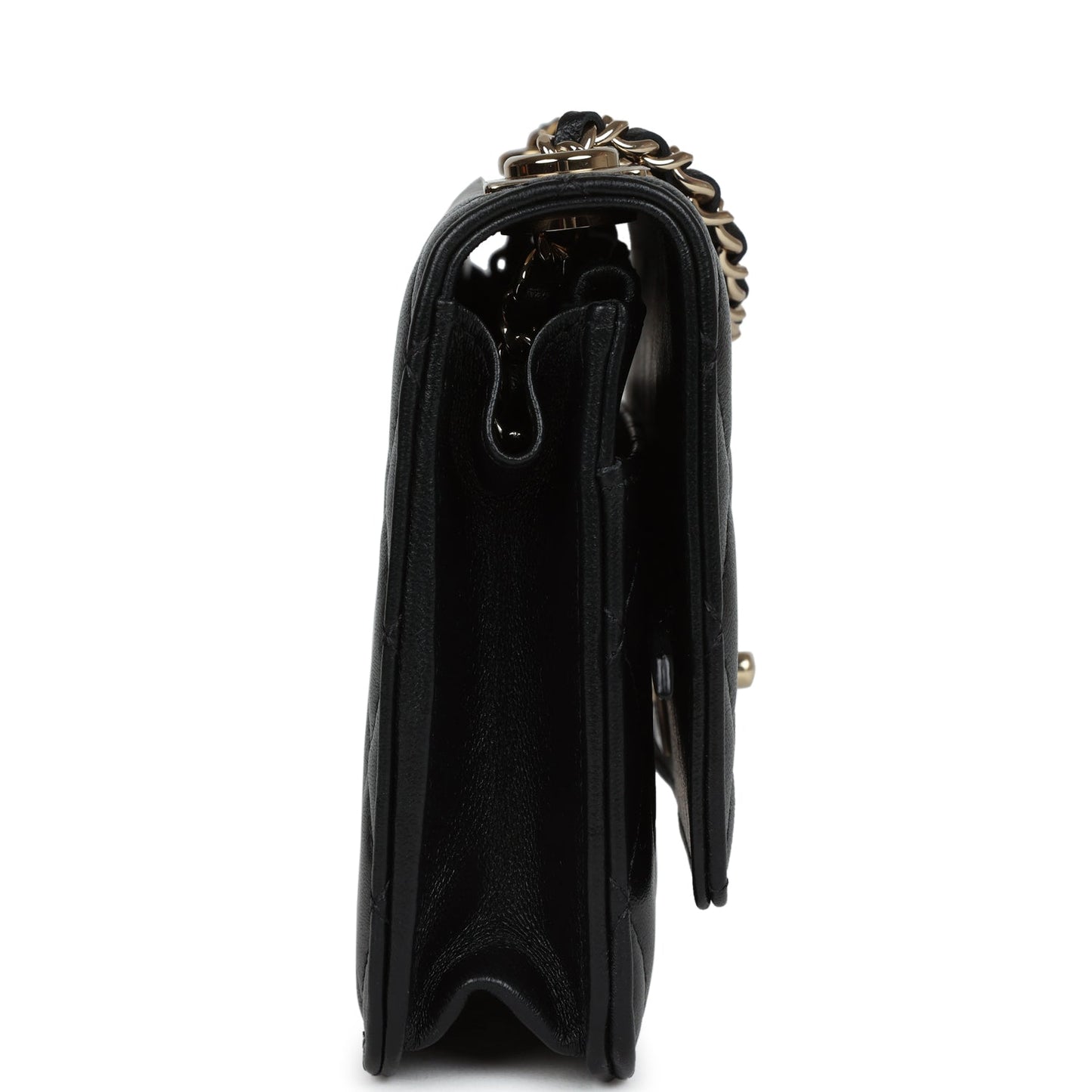 Chanel Trendy CC Wallet On Chain WOC Black Lambskin Gold Hardware Bag