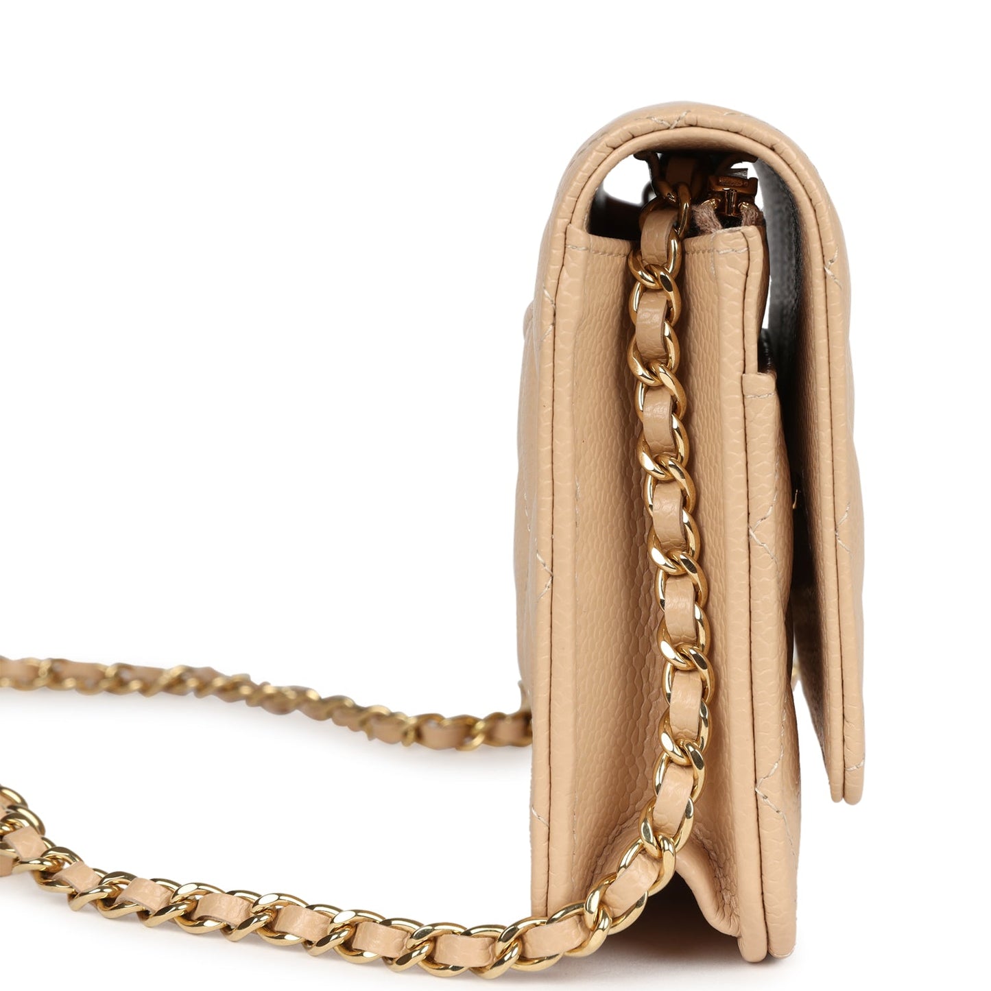 Chanel Wallet On Chain WOC Light Beige Caviar Gold Hardware Bag