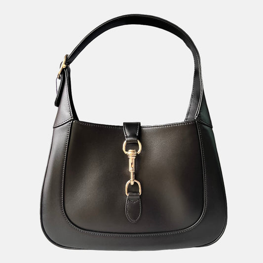 Gucci Jackie Clasp S24 Leather Black Small Shoulder Bag