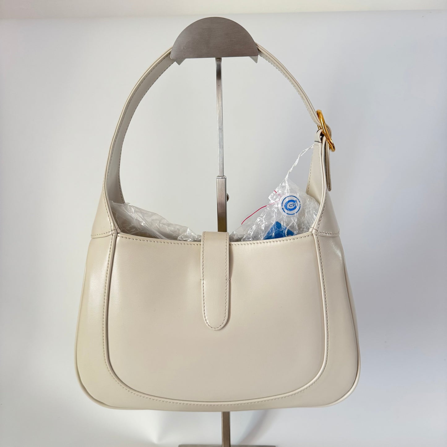 Gucci Jackie Strap Leather White Small Travel Bag
